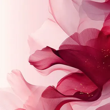 Flowing pink and magenta fabric with golden specks on a pale background