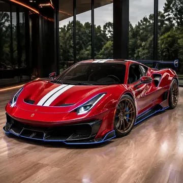 Crimson Red Ferrari Pista