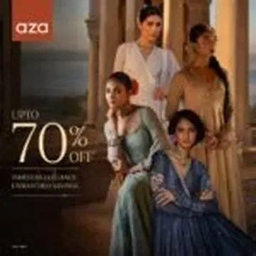 Four women in vintage elegant attire posing indoors with promotional discount text