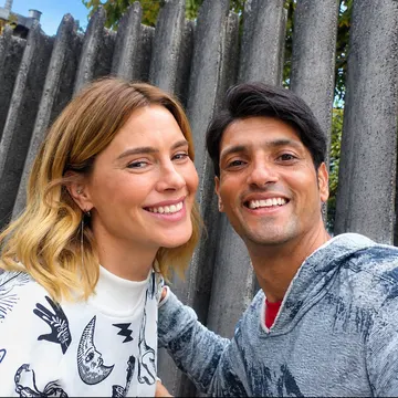 Romero Silva e Carolina Dieckmann na Globo
