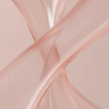 Abstract design of flowing rose gold ribbons on a soft blush background