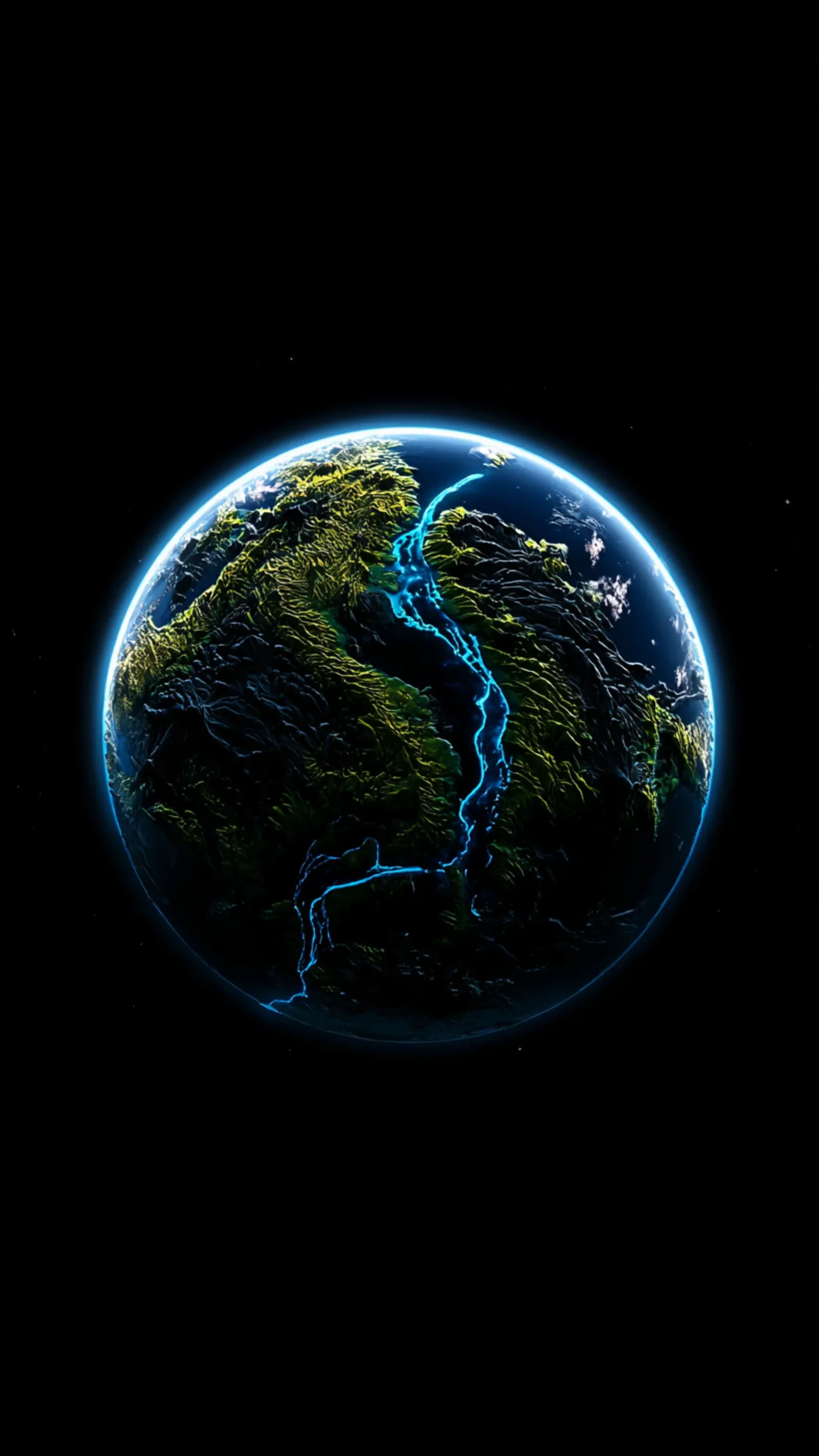 Sci-Fi Planet AMOLED 4K Wallpaper